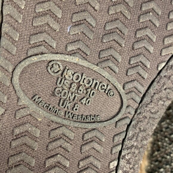 Isotoner Women's Tan Microsuede Faux-Fur Clog Slipper Size 9.5-10 smartzone - Picture 13 of 13